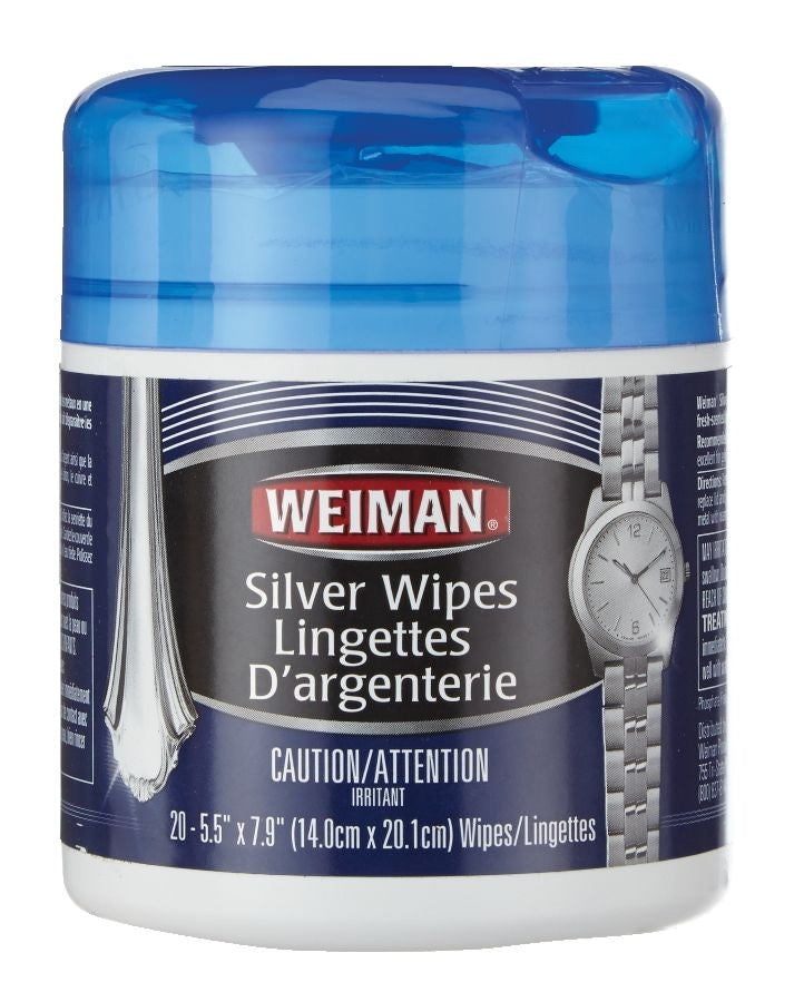 Weiman Silver Wipes, for Sterling Silver, Silver Plate & Fine Antique Silver, 20-pk B1