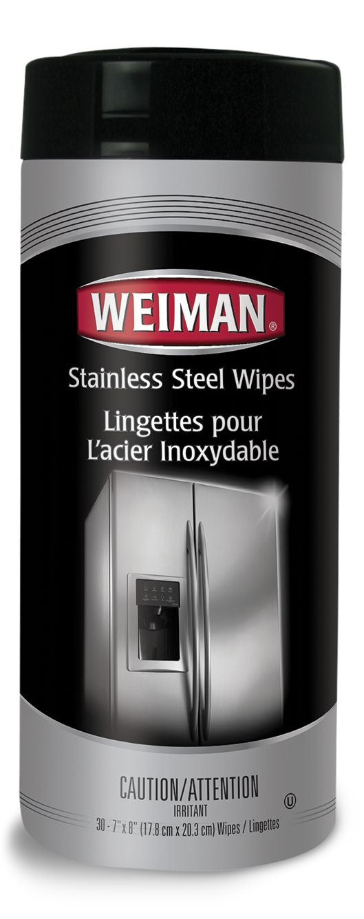 Weiman Stainless Steel Cleaning and Protectant Wipes, 30 Wipes T7