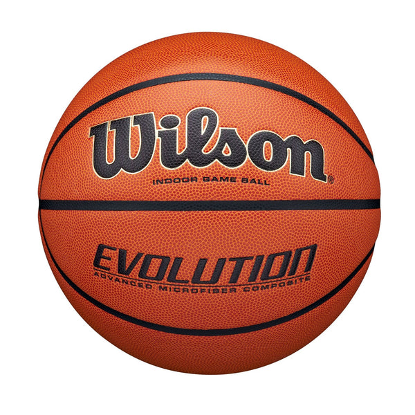 Wilson Evolution Indoor Composite Game Basketball, Size 6, Brown S2