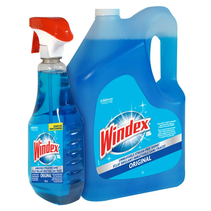Windex Original Glass Cleaner, 5 L + 950 mL M4