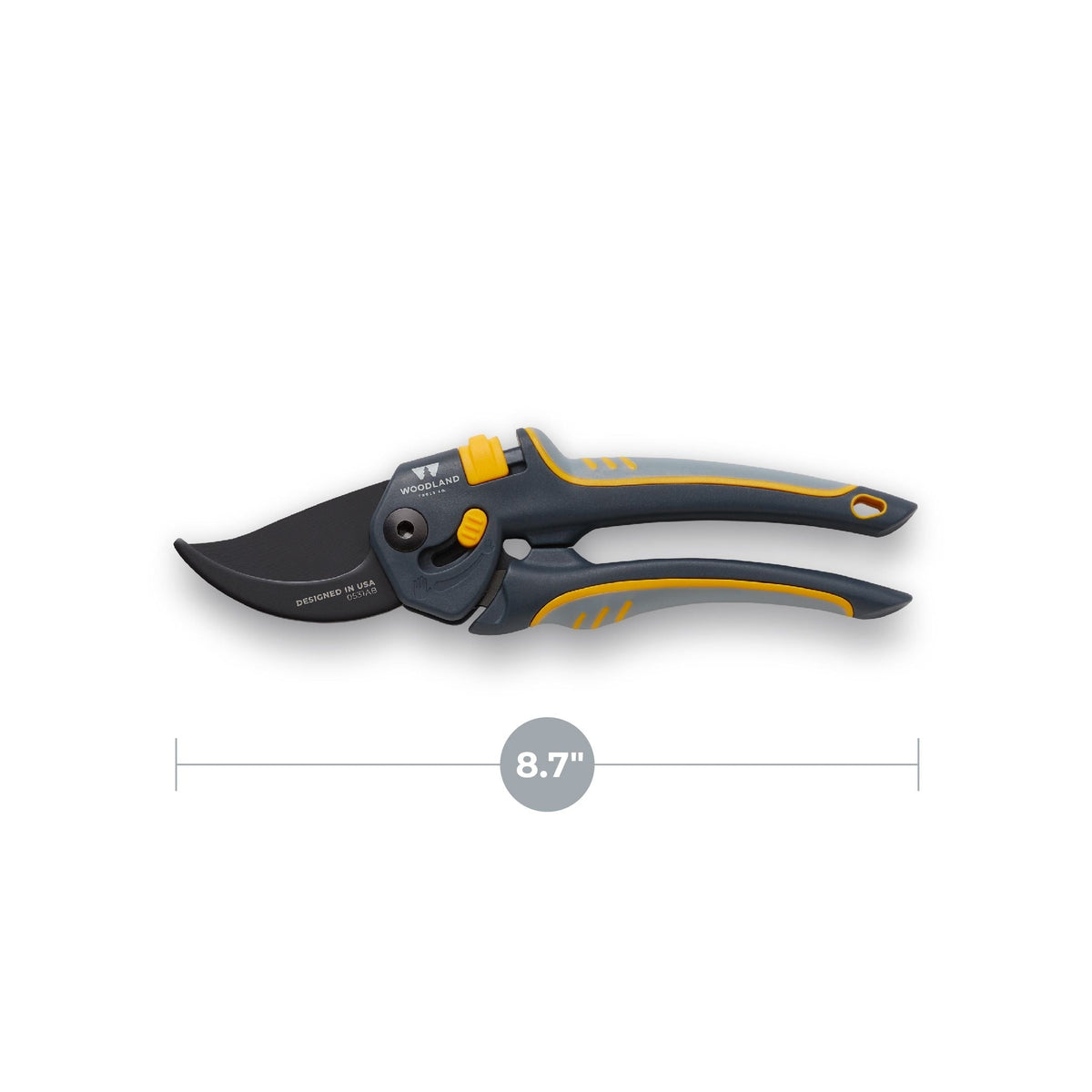 Woodland Tools Super Duty Adjustable MaxForce Bypass Pruner, Ergonomic Grip