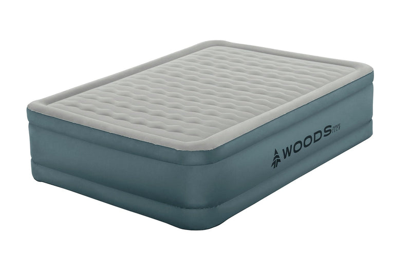 Woods Double-High ToughGuard Airbed with Built-in AlwayzAire Pump, Queen K8