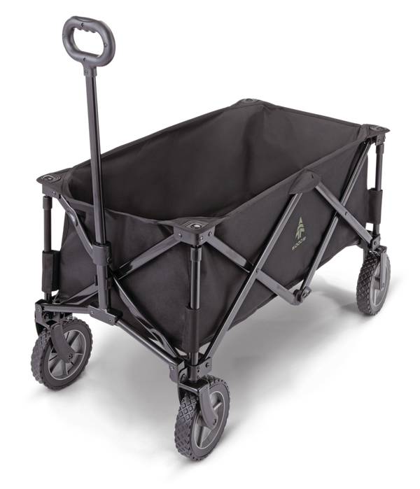 Woods Outdoor Collapsible Folding Utility Standard Wagon & Carry Bag, 150 lb Capacity, Black K0