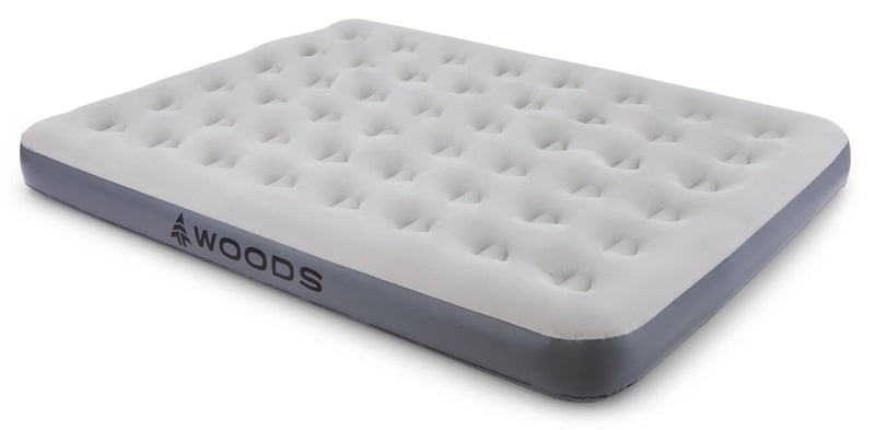Woods Single-High Inflatable Air Mattress/Airbed with 2-in-1 Pump For AC/Car Outlet, Double C7