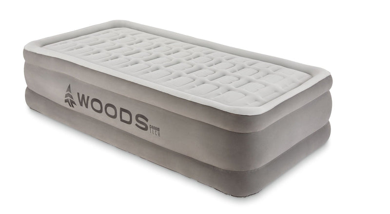 Woods Tritech Double-High Air Mattress with Built-In 120V Pump, Twin F5