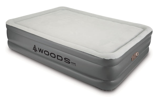 Woods Tritech Memory Foam Double-High Queen Air Mattress with Built-In 120V Pump R6
