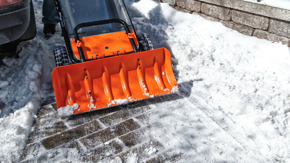 Worx Snow Plow Attachment for Worx Aerocart, features Galvanized Steel Wear Strip